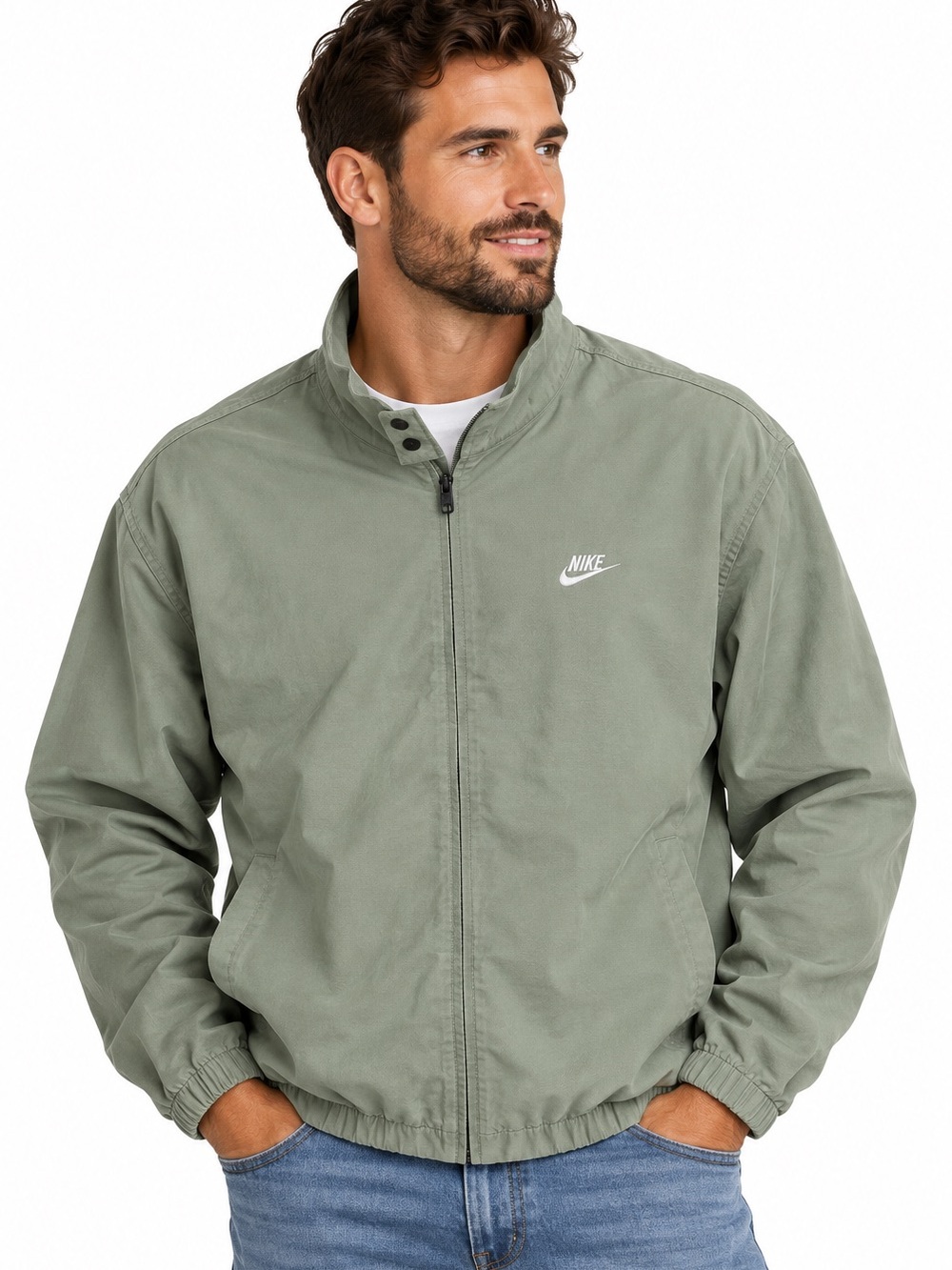 Nike Men's Sportswear Club Corduroy Harrington Jacket Jade Horizon size XXL